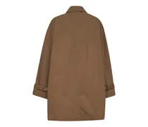 Organic Cotton Oversized Trench Coat — Brown