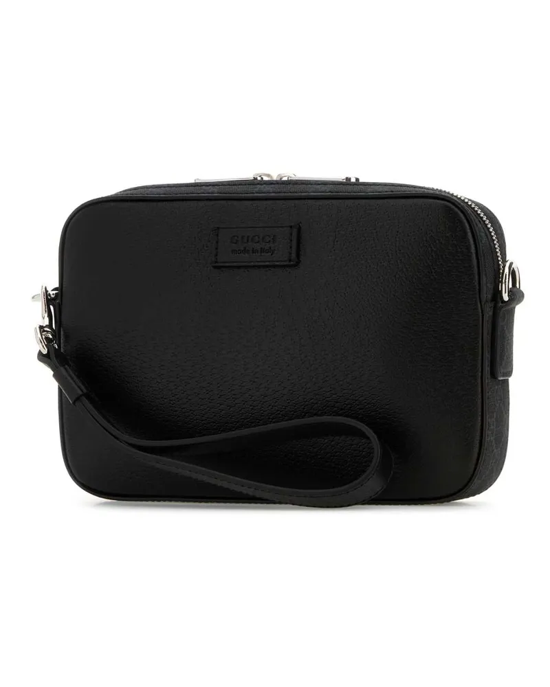 Gucci Men's Black Leather Small Clutch 1000 Black