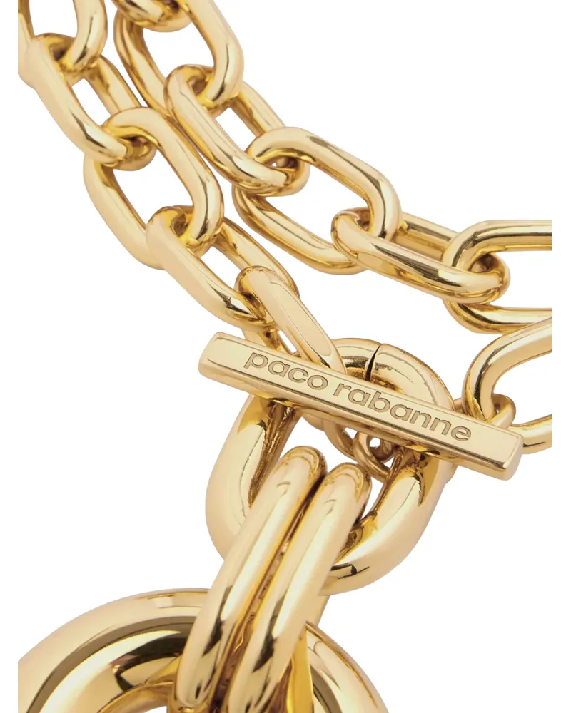Paco Rabanne Women's Necklace Double Xl Link Gold Aluminium Necklaces Gold