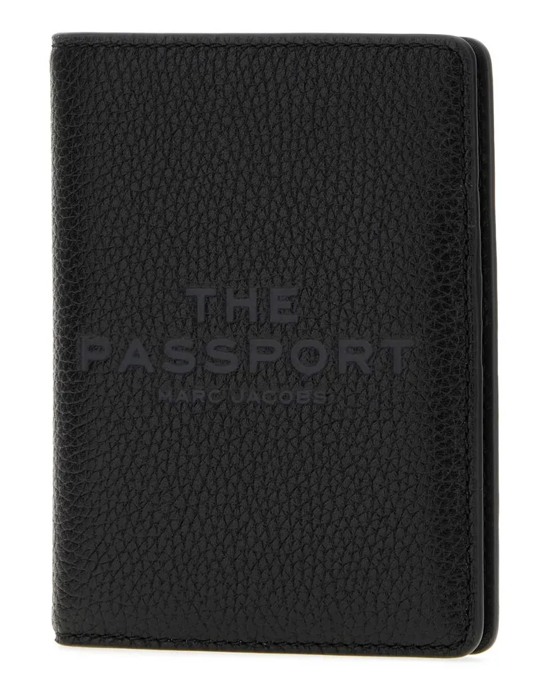 Marc Jacobs Women's Black Leather The Passport Holder Exterior: Portadocumenti Wallet Black