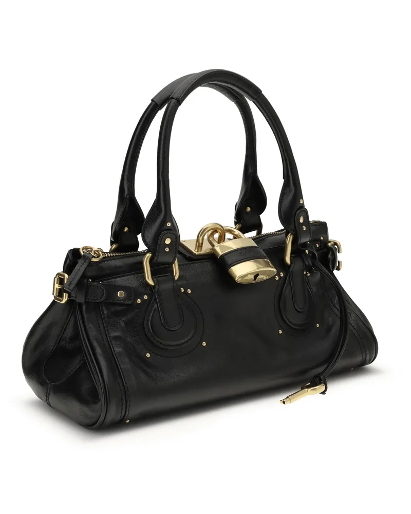 Chloé Women's Paddington Bag Black Buffalo; Leather Shoulder Black
