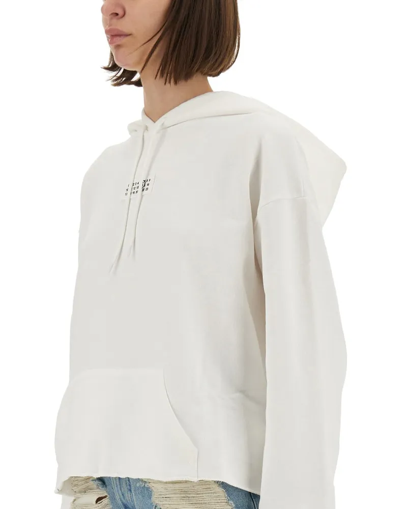 Maison Margiela Logo Cotton Sweatshirt — White White