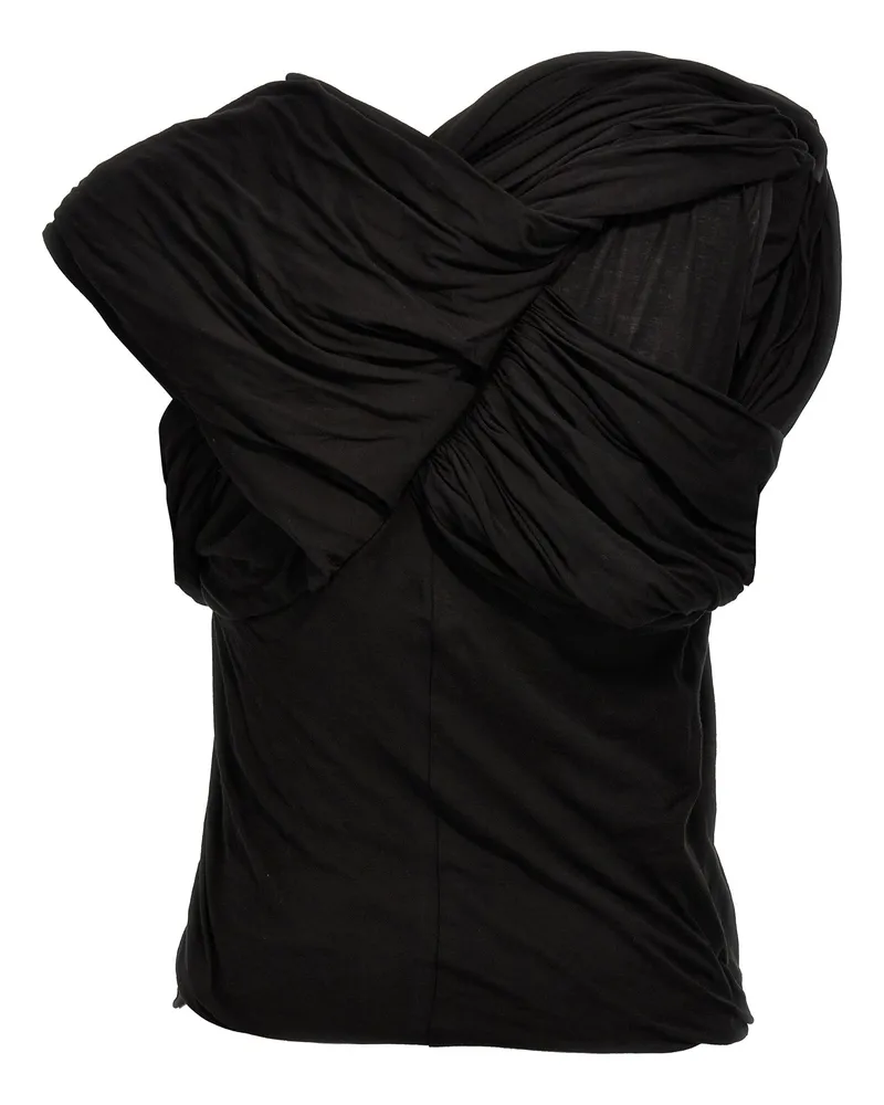 Rick Owens Women's Black Cotton Tank Tops Black
