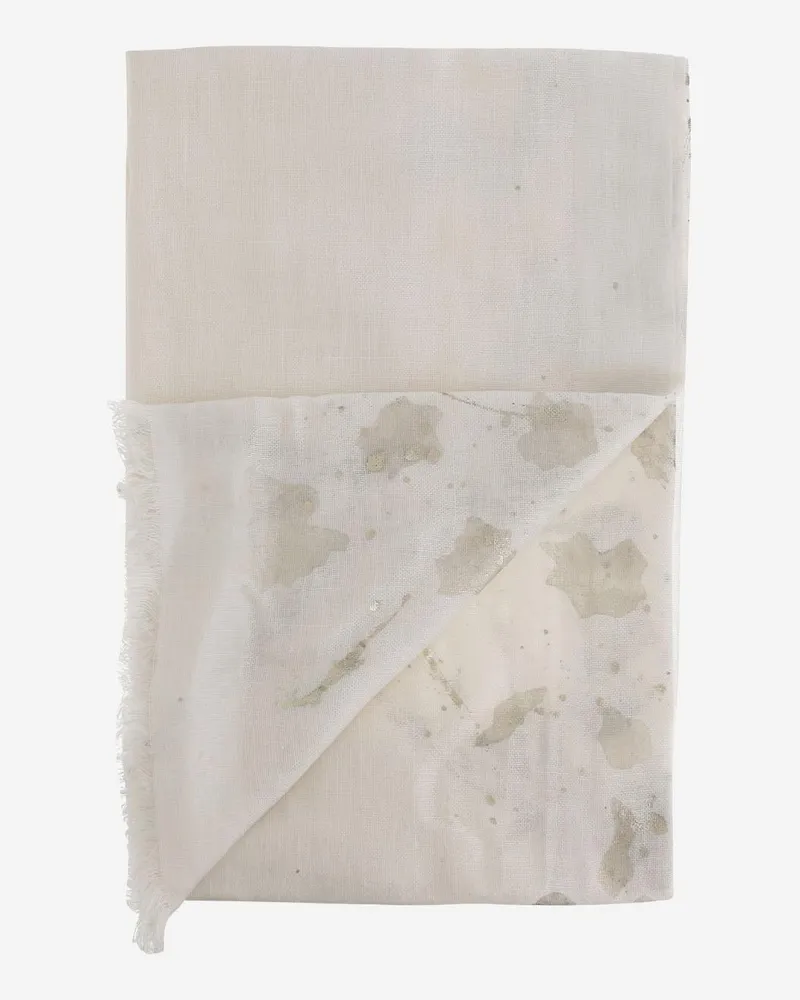 Faliero Sarti Women's Silk And Linen Scarf Ivory Scarfs Ivory