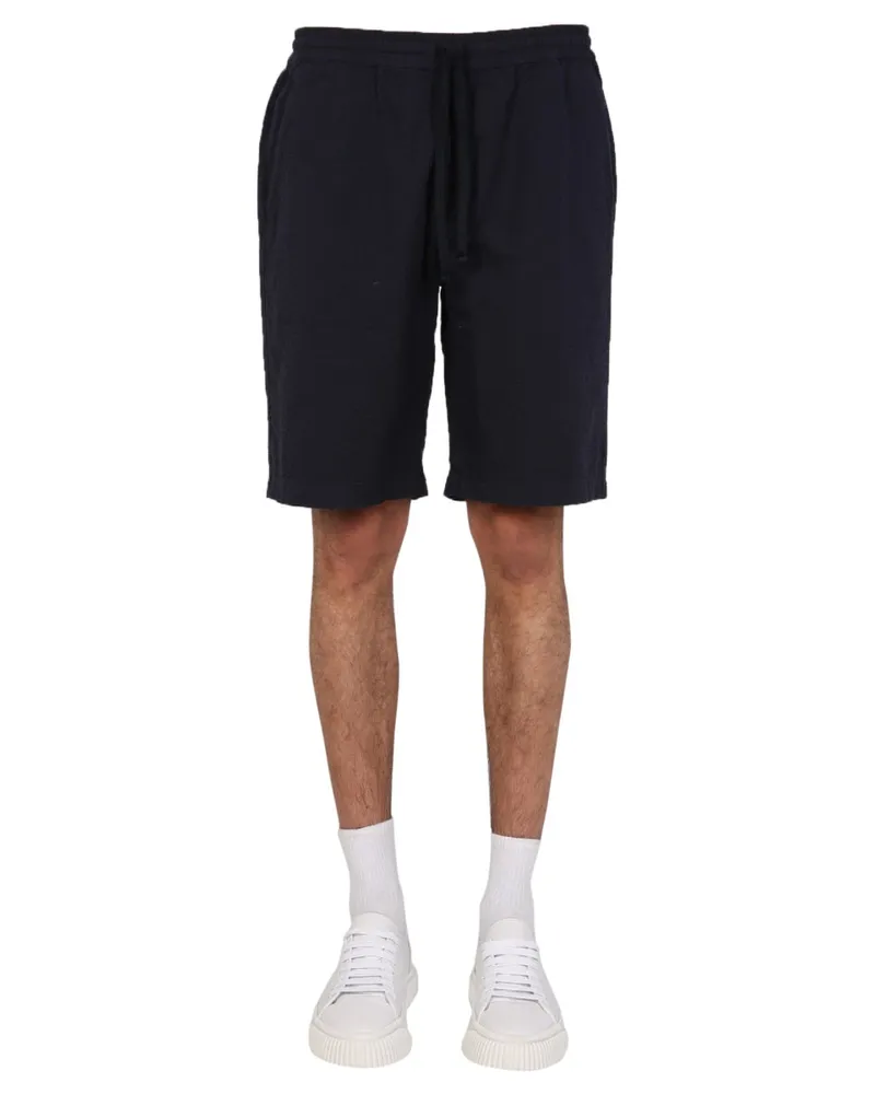 Universal Works Fleece Bermuda Shorts — Blue Blue