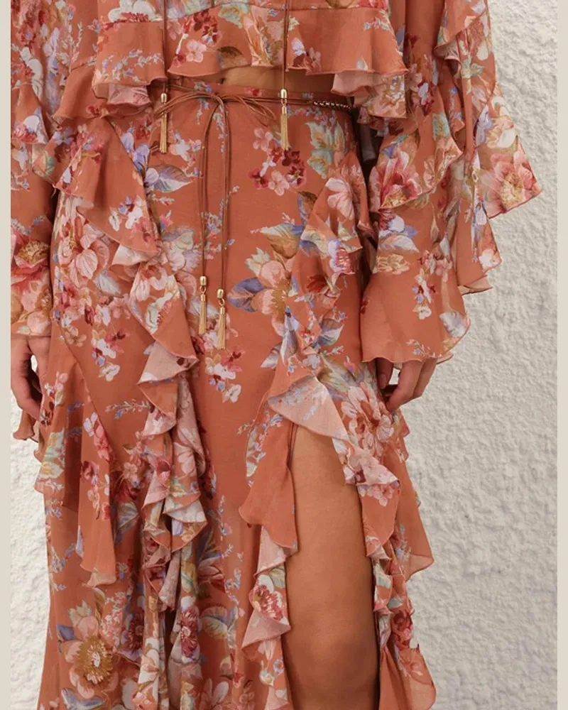 Zimmermann E26 Skirt — Terracotta Terracotta