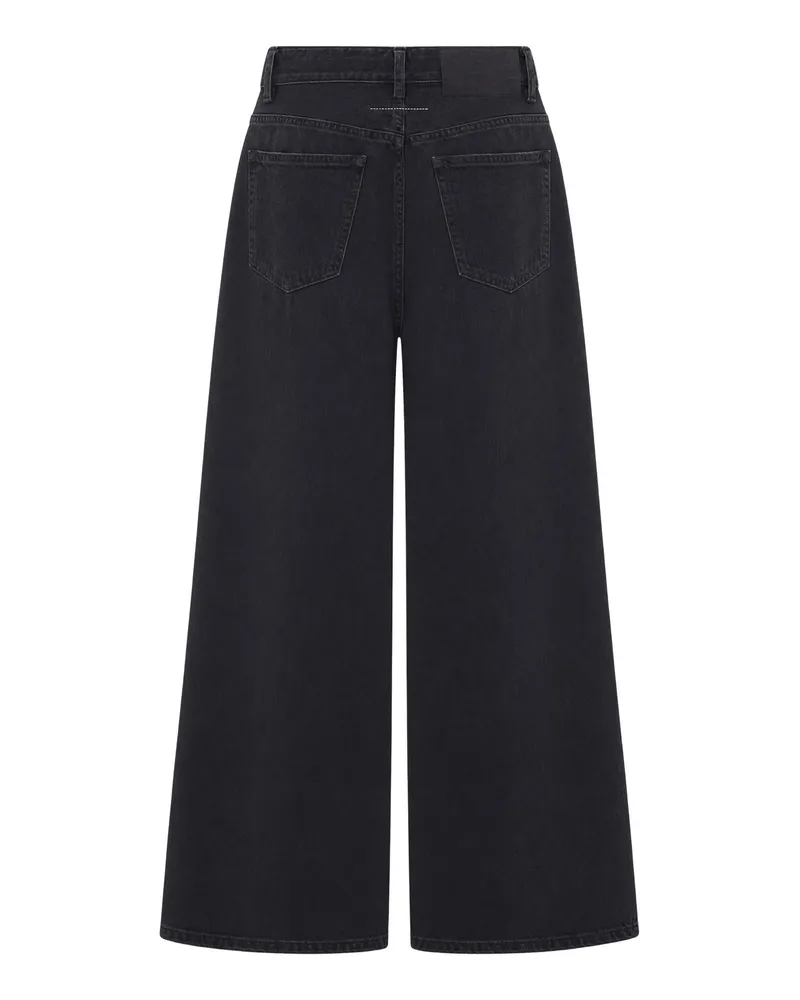 Maison Margiela Wide-Leg Drawstring Jeans — Black Black