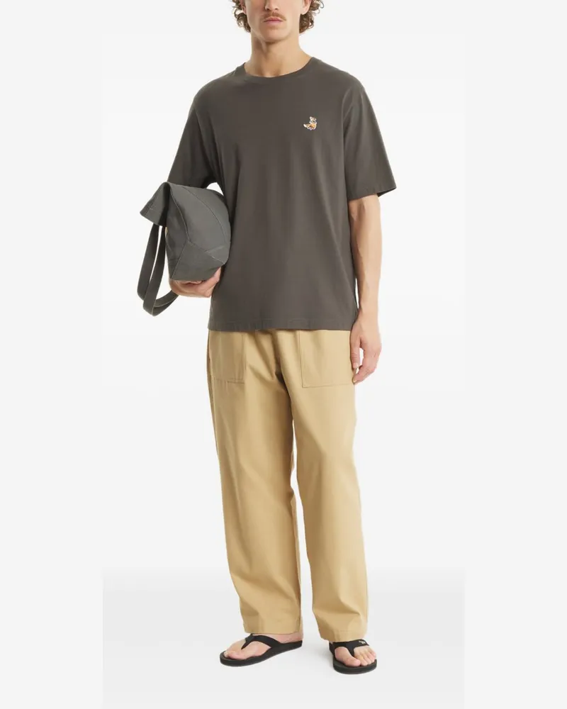 Kitsuné Dreaming Fox T-Shirt — Charcoal Charcoal