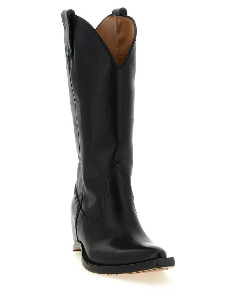 Maison Margiela Heel-less Texan Boot — Black Black