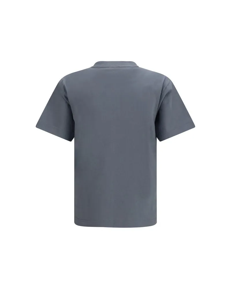 Burberry Men Gray Cotton T-Shirt Gray