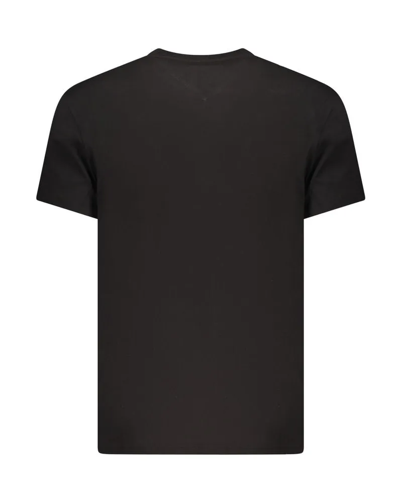 Tommy Hilfiger Logo-Print Cotton T-Shirt — Black Black