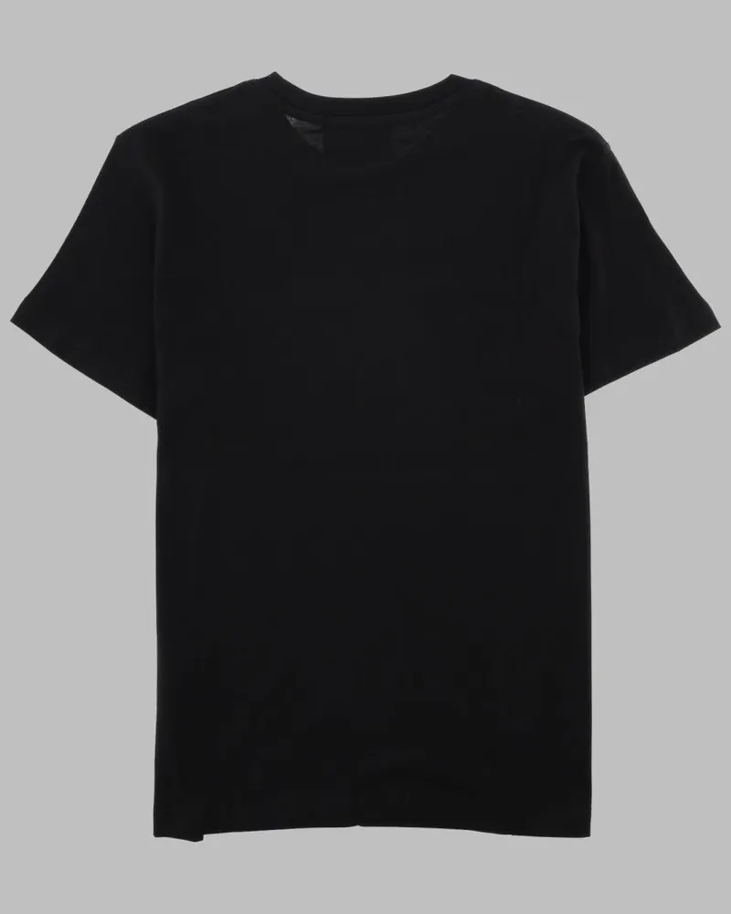 Versace Jeans Baroque Logo Print T-Shirt — Black Black
