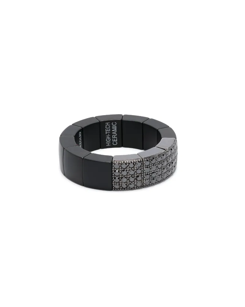 Roberto Demeglio Women's 18kt White Gold Scacco Ring Continuity 