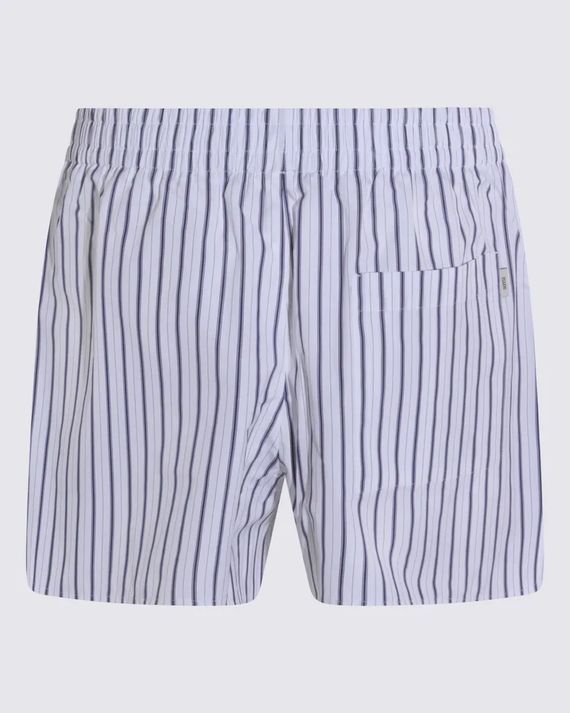 AMI Paris Men's Shorts White-Blue _100 % Co Blue