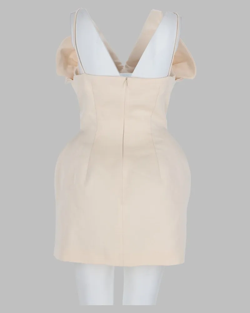 Magda Butrym Corset V-Neck Mini Dress — White White