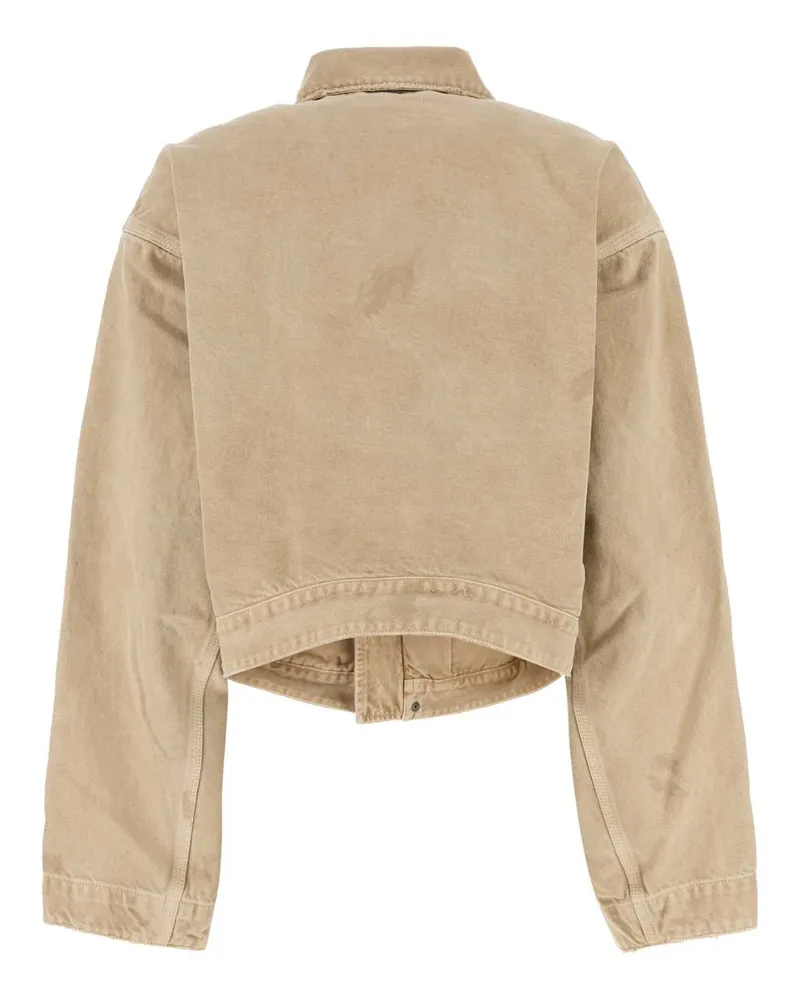 Balenciaga Women's Jacket Beige Cotton Beige
