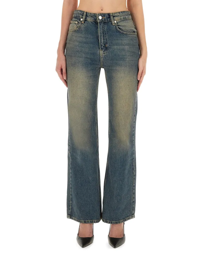 Moschino Flare Fit Denim Jeans — Blue Blue