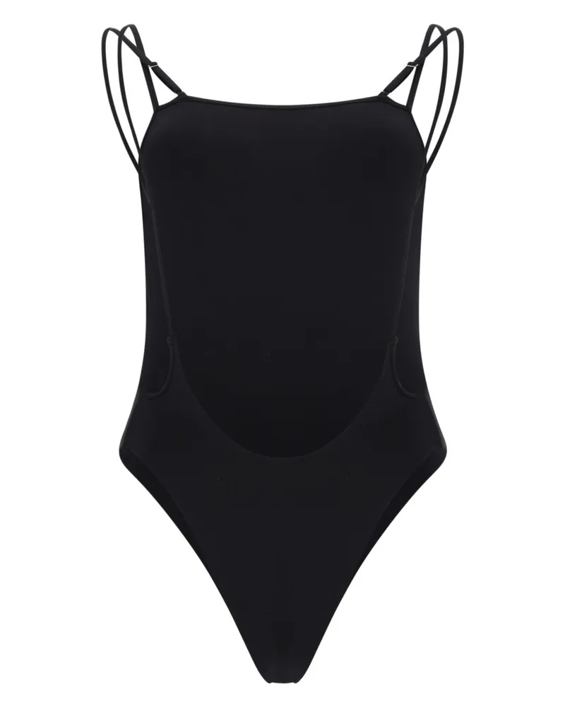 Tom Ford Stretch Jersey One-Piece Swimsuit — Black Black