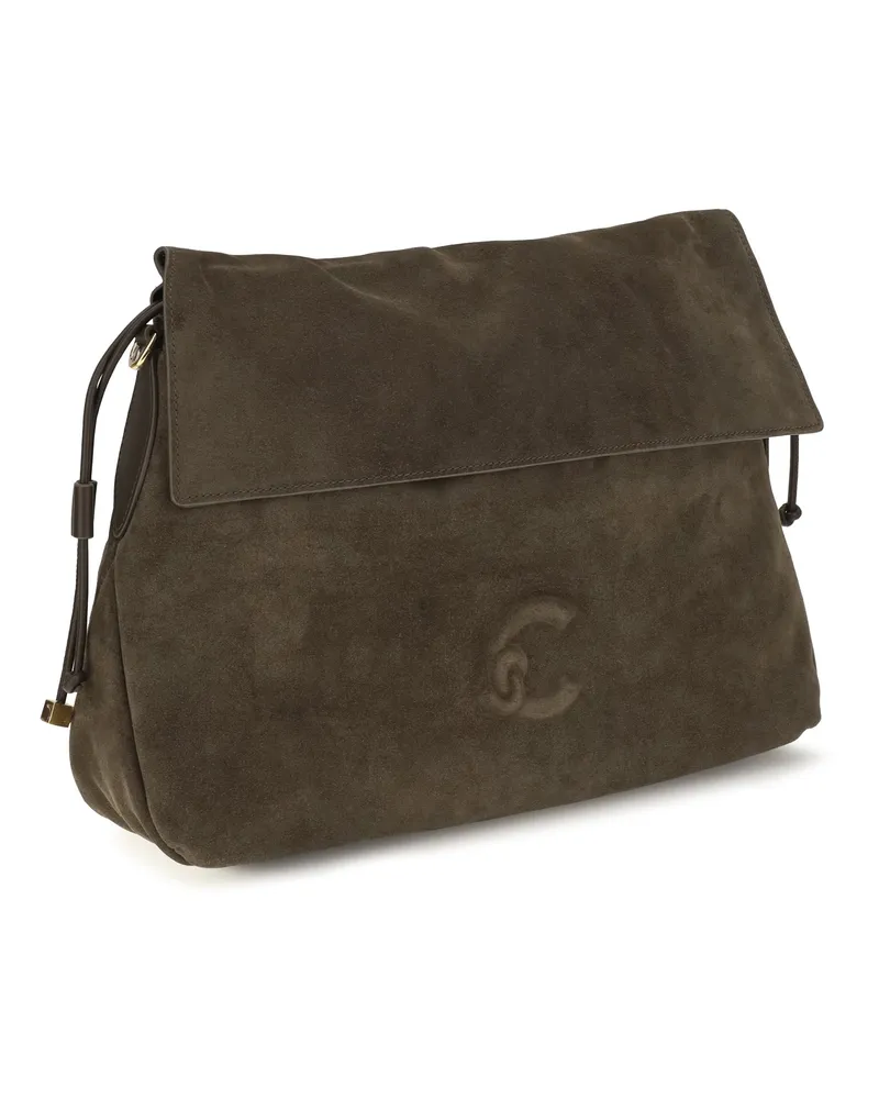 Coccinelle Women's Medium Lidia Shoulder Bag Fango-Fango Calf Leather Bos Taurus Fango/fango Brown