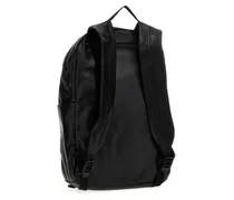 Logo-Print Lambskin Backpack — Black