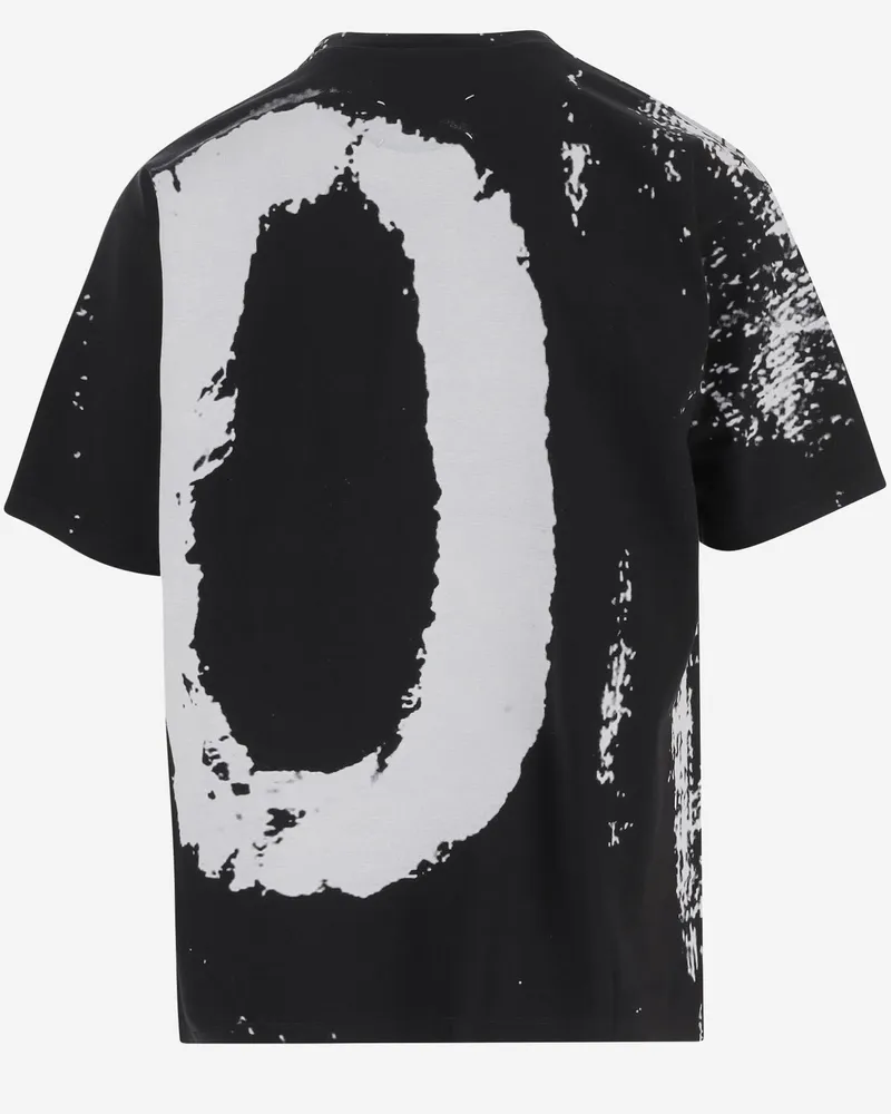 Maison Margiela Men's Cotton T-Shirt 10 Print Black T-Shirts And Polos Black
