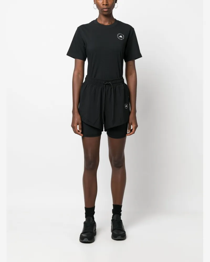 adidas Logo-Embroidered T-Shirt — Black Black