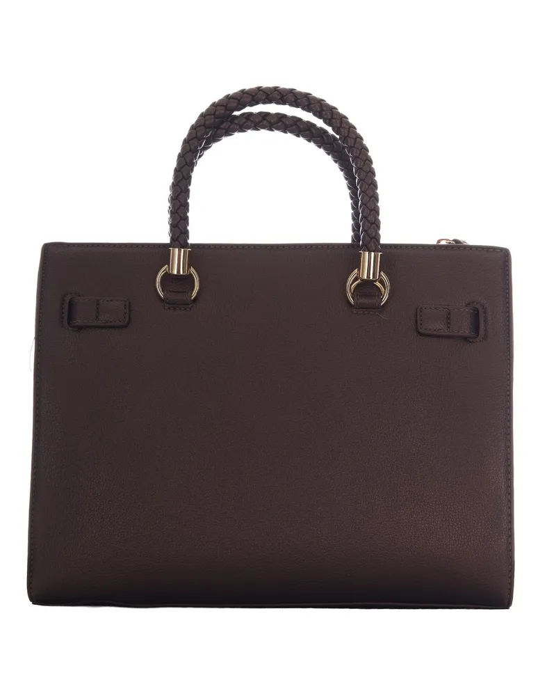 Liu Jo Women's Satchel Bag Dark Brown Metallic Polyurethane Handbags Hand Brown