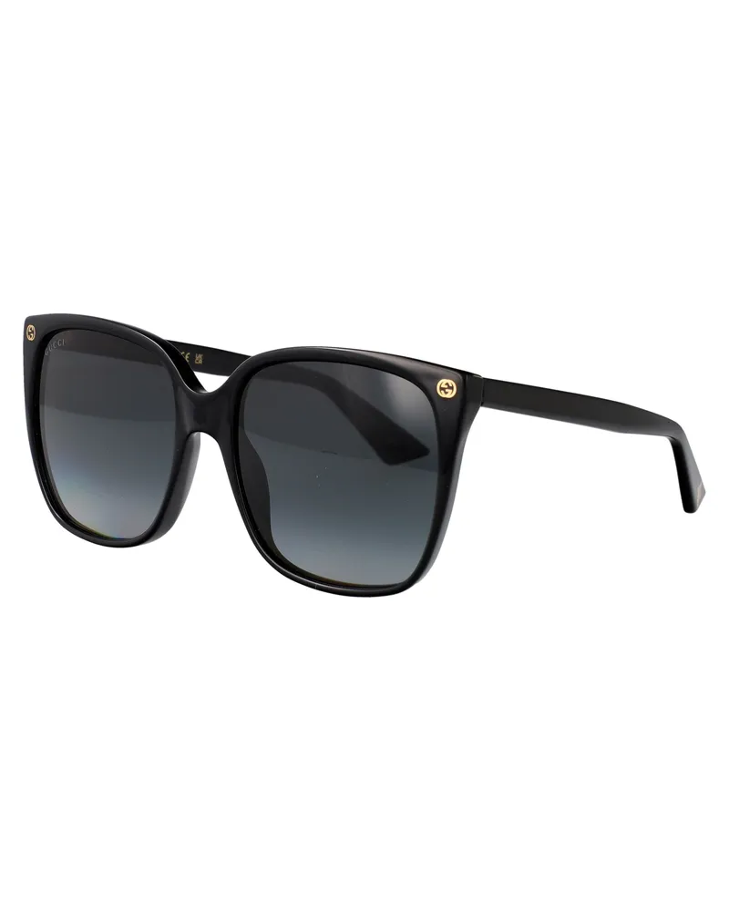 Gucci GG0022S Acetate Square-Frame Sunglasses — Black Black