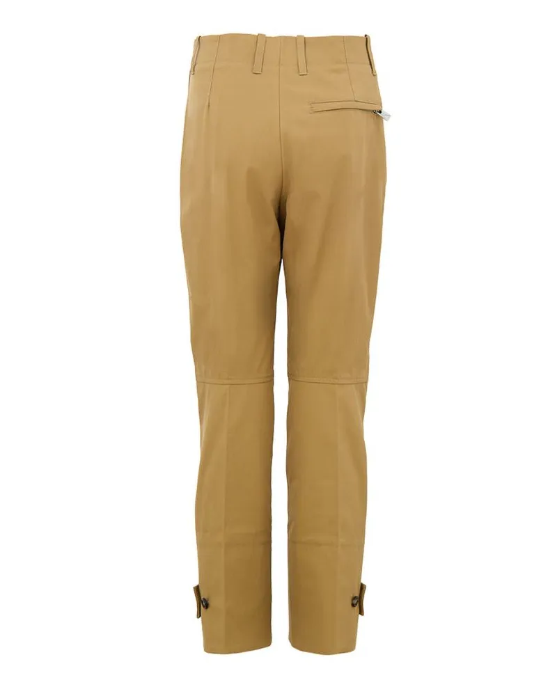 Bottega Veneta Women's Beige Cotton Pant Beige