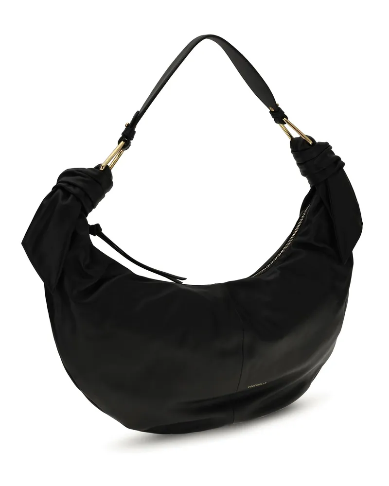 Coccinelle Women's Furoshiki Shoulder Bag Noir Calf Leather Bos Taurus Black