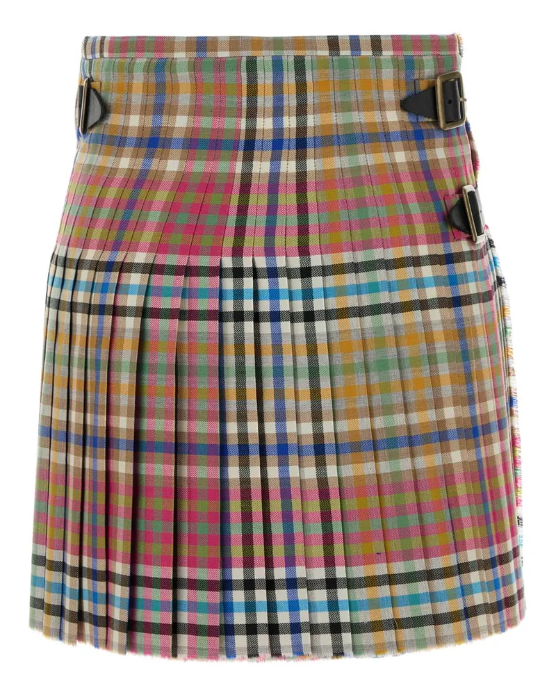 Vivienne Westwood Women's Embroidered Wool Mini Skirt Multi Exterior: Virgin Gonne Multicolor