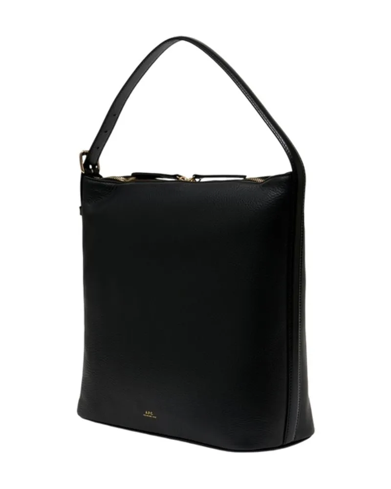 A.P.C. Women's Vera Shoulder Bag Black Calfskin Black