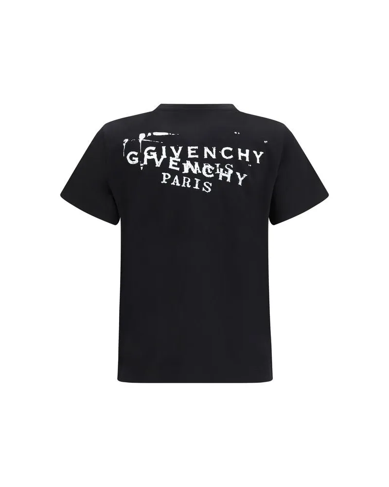 Givenchy Women Black Cotton T-Shirt Black