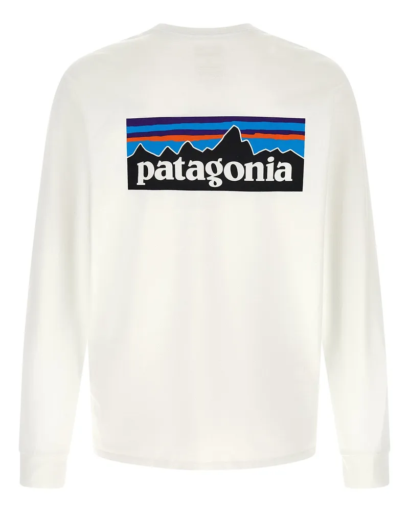 Patagonia Logo Cotton Blend Long-Sleeve T-Shirt — White White