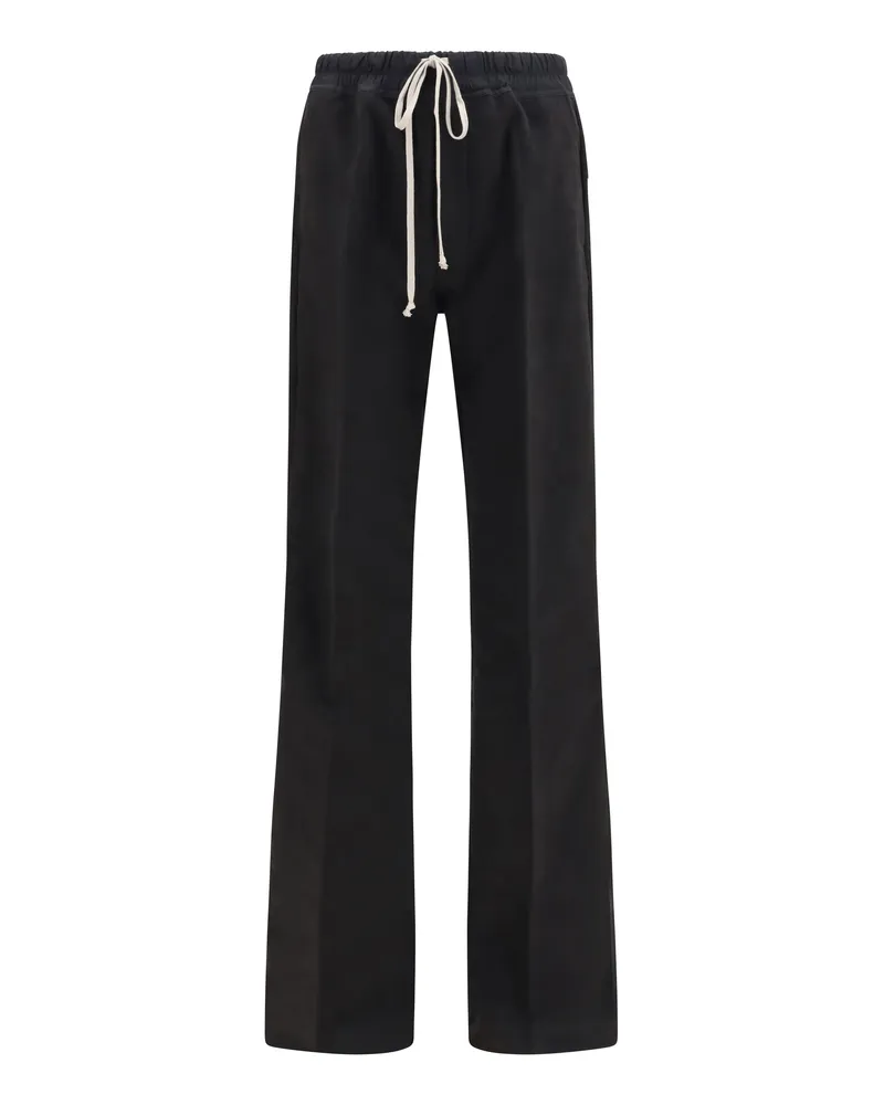 Rick Owens Men's Drawstring Trousers Dietrich Black Cotton 