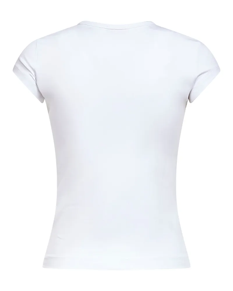 Diesel Women's T-Shirt T-Angie-Od White Cotton T-Shirts & Jerseys White