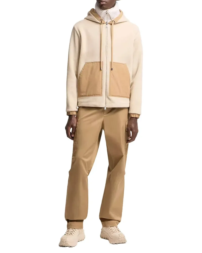 Moncler Cotton-Blend Gabardine Cargo Pants — Beige Beige