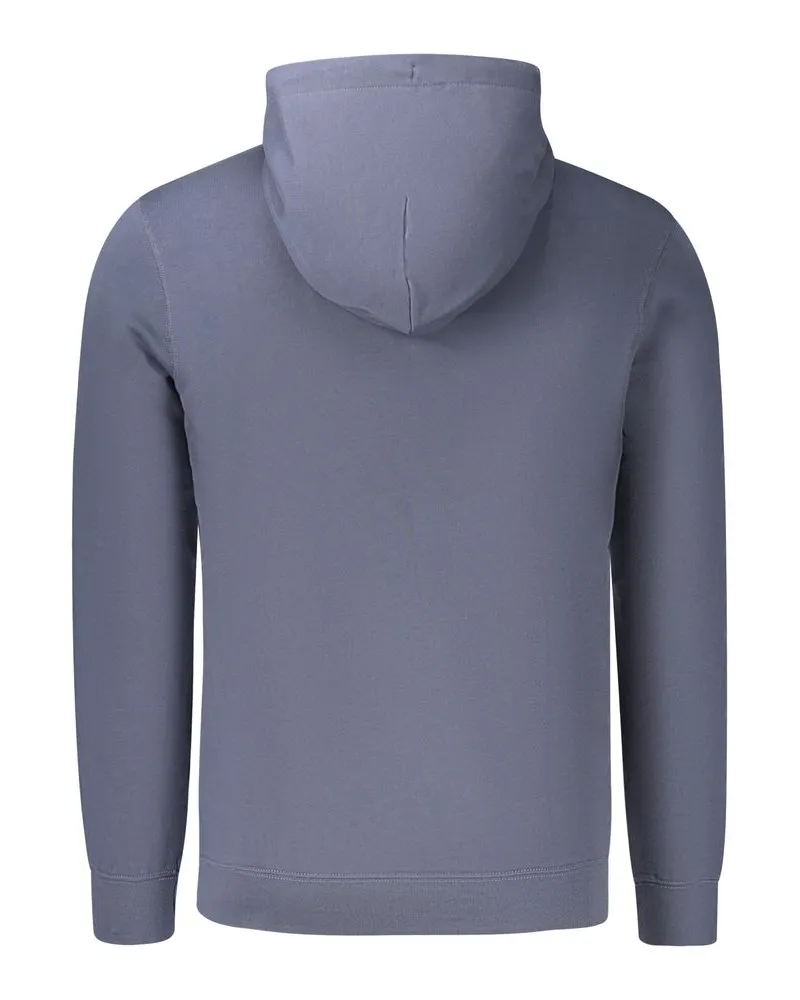 Calvin Klein Logo-Appliqué Cotton Hoodie — Blue Blue