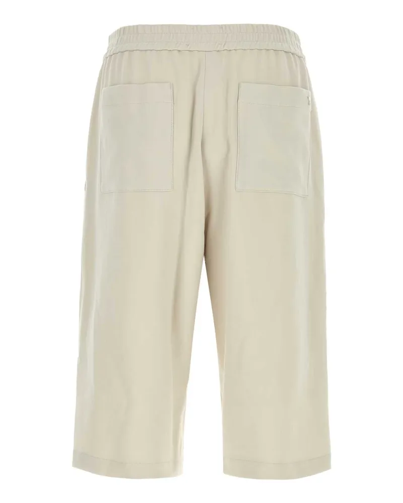 AMI Paris Men Chalk Cotton Bermuda Shorts Mastic Exterior Beige