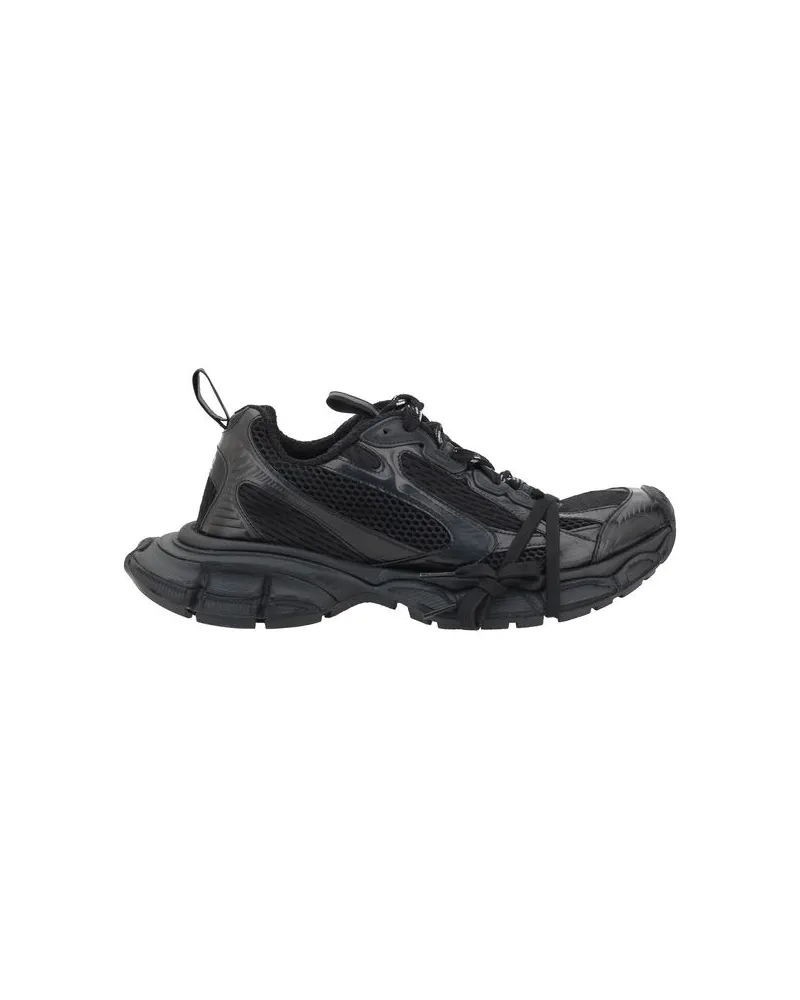 Balenciaga Men's Black Polyethylene Athletic Sneakers Black