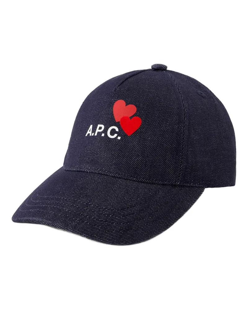 A.P.C. Unisex Eden Blondie Cap -  Synthetic Blue Accessories Hats Navy