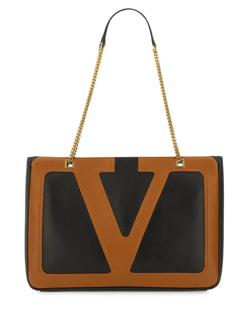 Valentino Garavani Women's Medium Shopping Bag Black Main: Lambskin Leather Shoulder Black