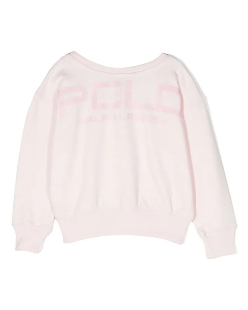 Ralph Lauren Cotton-Blend Crewneck Sweatshirt — Pink Pink