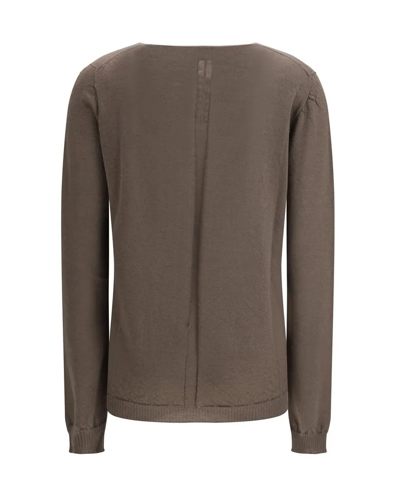Rick Owens Women's Gray Wool Oves Aries Sweatshirt Clothing Gray