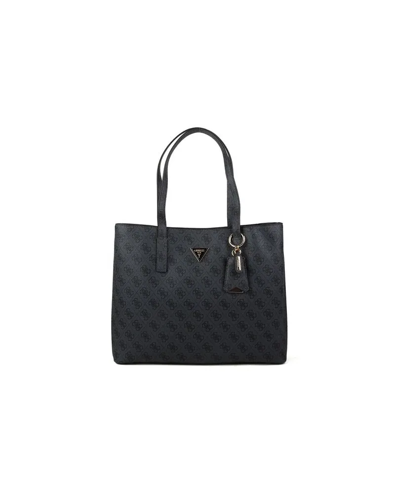 Guess Women's Tote Bag Coal Logo Polyurethane - Tote-Bags Black