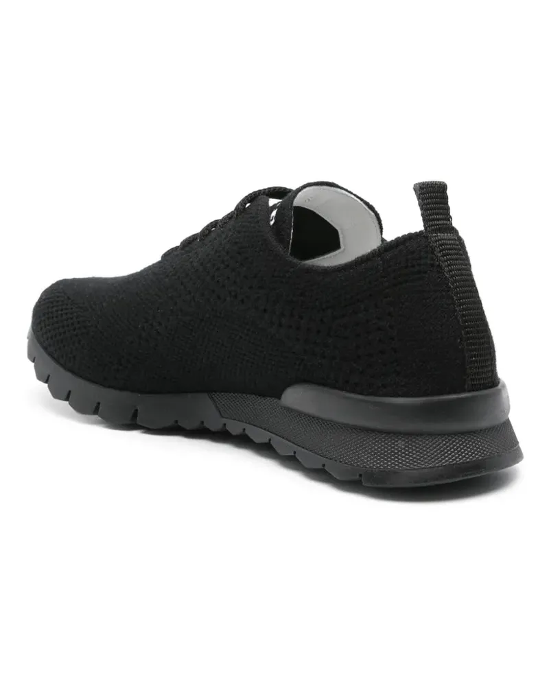 Kiton Men's Knitted Lace-Up Sneakers Aw25 M Black