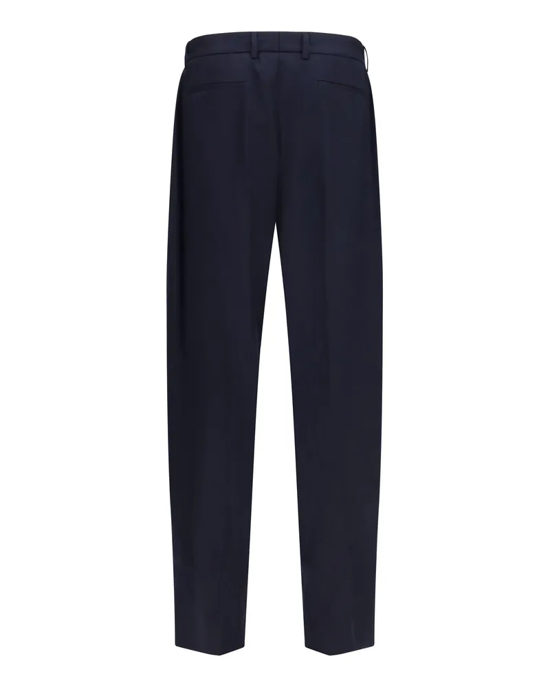 Dolce & Gabbana Merino Wool Flannel Trousers — Navy Navy