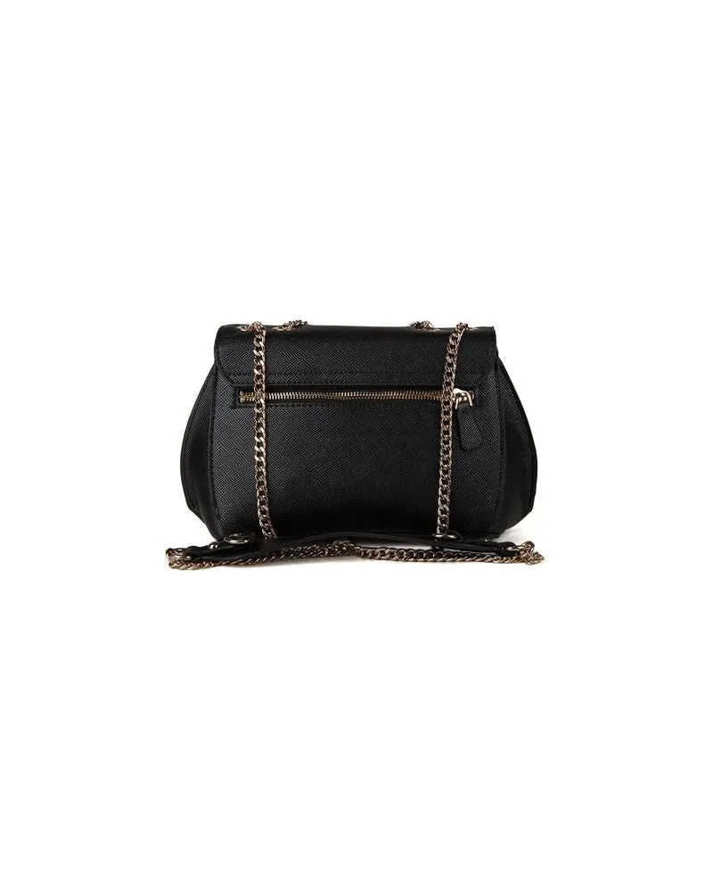 Guess Quilted Polyurethane Crossbody Bag — Black Black