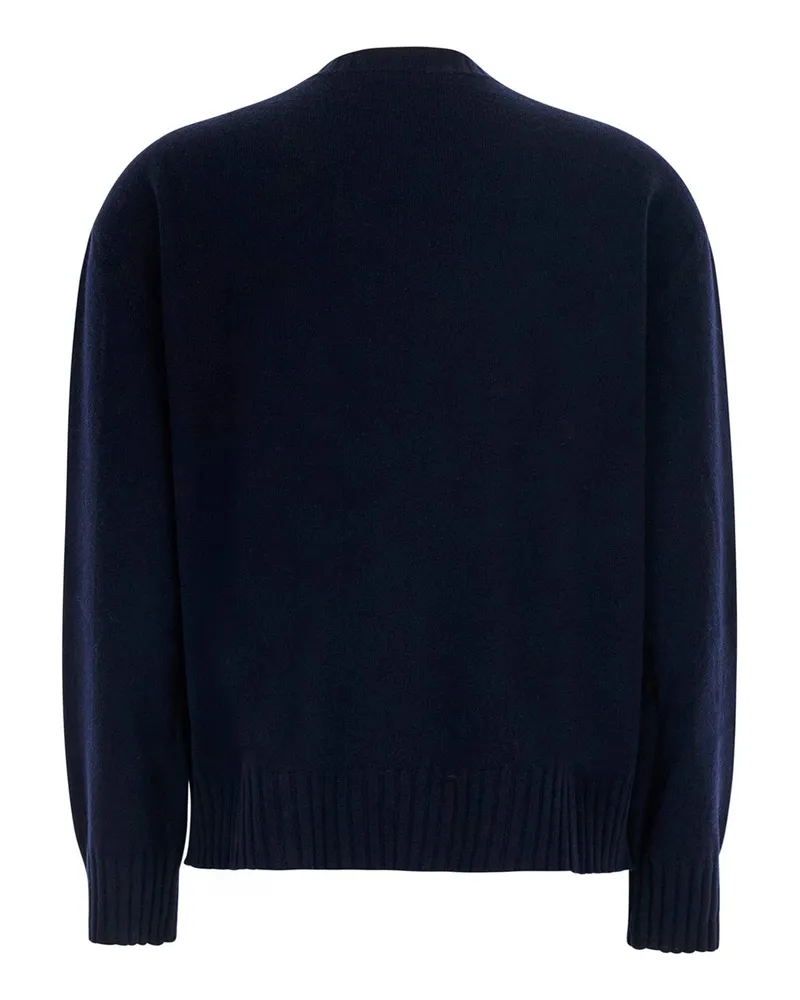 Fabiana Filippi Women's Sweater Wool-Silk-Cashmere Blue Tops Top Navy