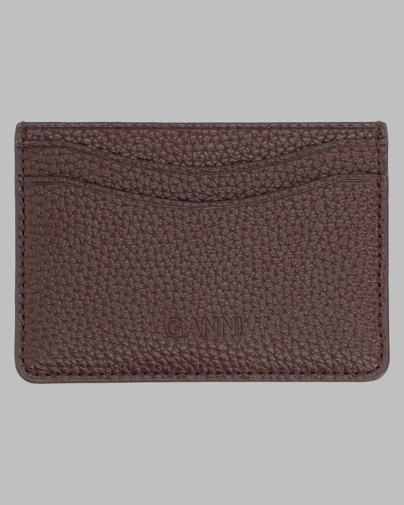 Ganni Card Case — Brown Brown